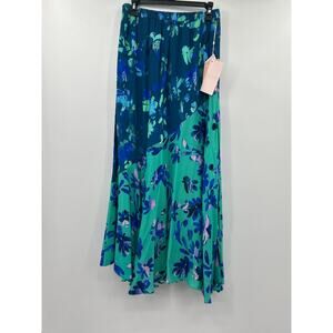 NWT Alivia Women’s Marble Floral Pull-On Skirt Victoria Karsny Size M Boho Artsy